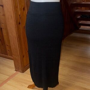 Free People Black Midi Skirt